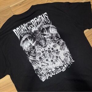 Sketchy Tank Lurking Class Death Metal Black Punk “Down With My Demons” NWOT XL